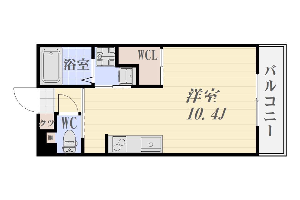 BLD.KIHARA.NO5(ワンルーム/3階)の間取り写真