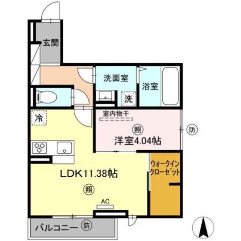 アン・シャトウⅣ(1LDK/3階)の間取り写真