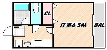 メゾン3006(1K/1階)の間取り写真