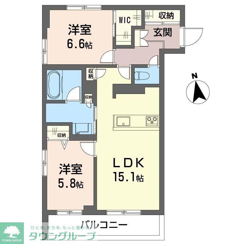 アトリエール F(1LDK/3階)の間取り写真