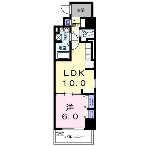 レジデンス柳町(1LDK/1階)の間取り写真