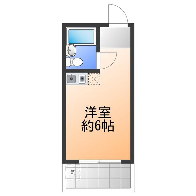 ヒルズ鳳(ワンルーム/4階)の間取り写真