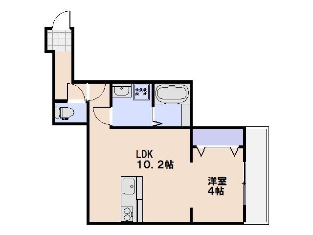 アドバンス隅の浜(1LDK/2階)の間取り写真