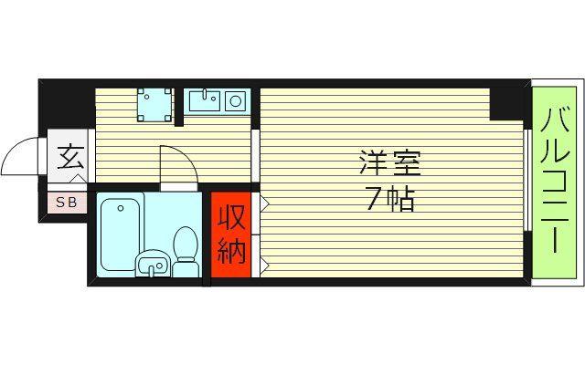 レジデンス関目(1K/5階)の間取り写真
