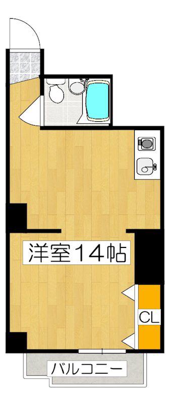 ロイヤル河原町五条(ワンルーム/6階)の間取り写真