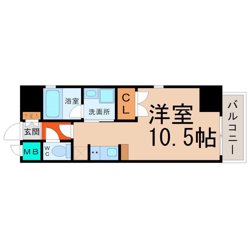 LUMINOUS東別院(ワンルーム/7階)の間取り写真