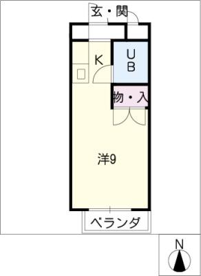 アクティ24(ワンルーム/3階)の間取り写真