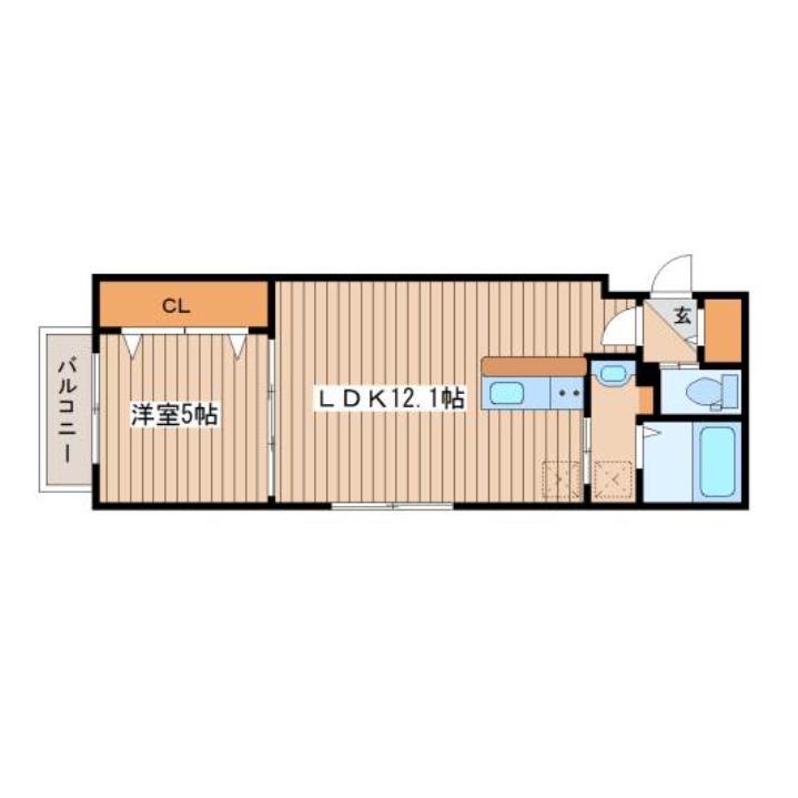 CITYPREMIERE発寒(1LDK/1階)の間取り写真