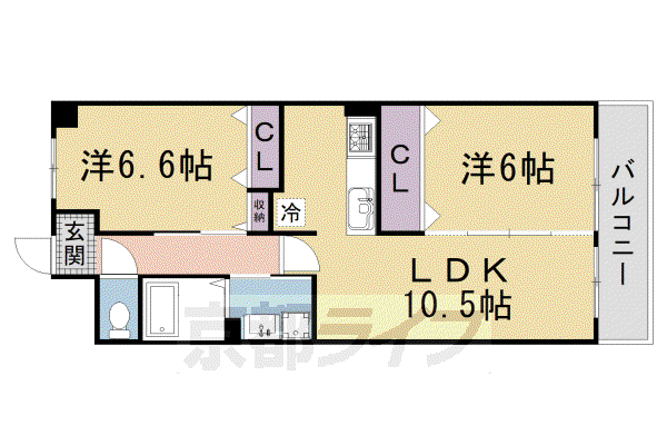 エミネンスコート(2LDK/3階)の間取り写真