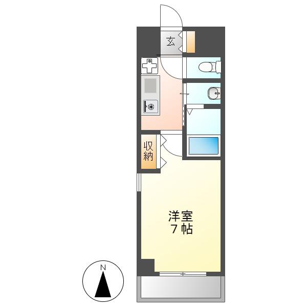 アセーラ新栄(1K/4階)の間取り写真