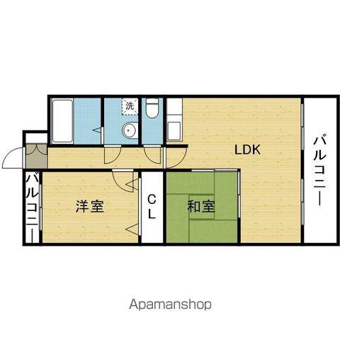 ピアシャンポール(2LDK/4階)の間取り写真