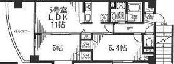 ウエルカムヒル(2LDK/3階)の間取り写真