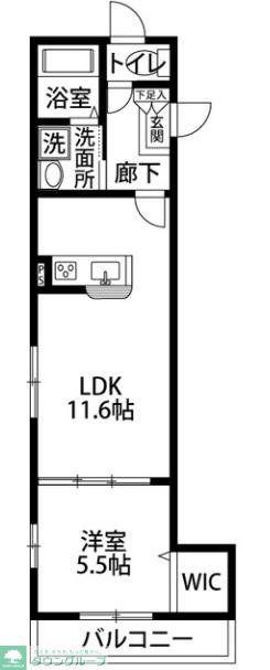 メゾンピノポルタ(1LDK/2階)の間取り写真