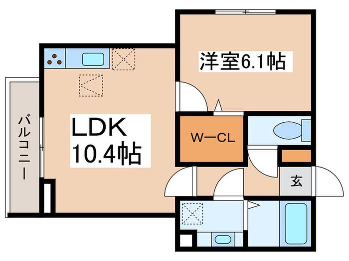 D´BLESS湘南辻堂(1LDK/1階)の間取り写真