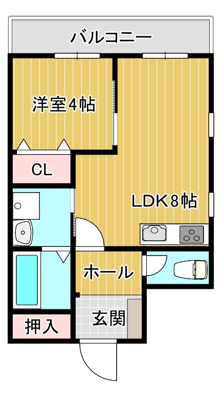 えぴなぁるふぉれすとIII(1LDK/2階)の間取り写真
