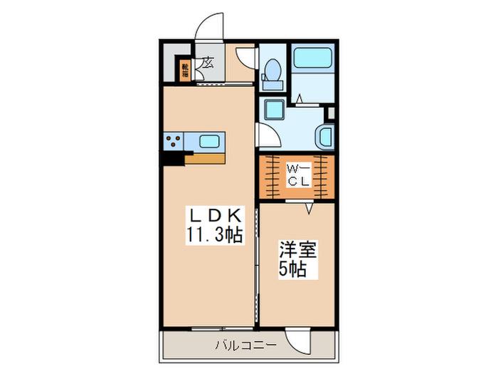 リブリ・フォレスタ(1LDK/3階)の間取り写真