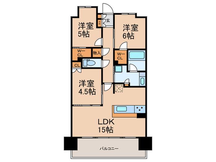 シエリアシティ明石大久保 C棟(3LDK/13階)の間取り写真