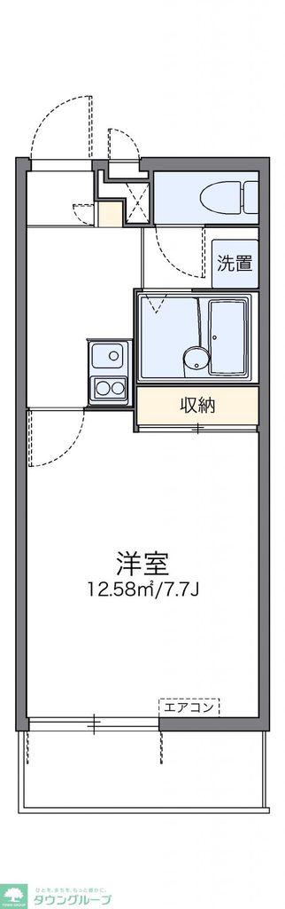 レオパレスYAMAZAKI(1K/1階)の間取り写真