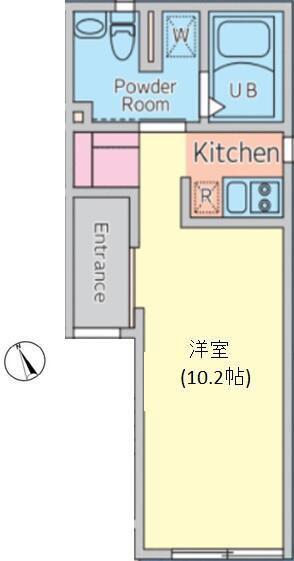 ルーナクレシェンテ早稲田(1K/3階)の間取り写真