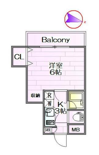 RESIDENCEAZUMA2(1K/2階)の間取り写真