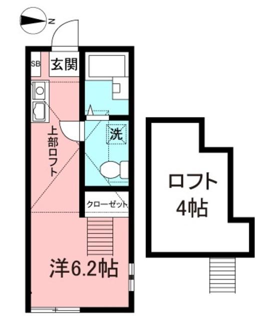 プレステージM(ワンルーム/1階)の間取り写真