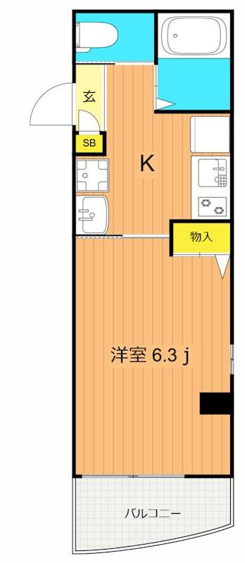 エスペランサ池上(1K/3階)の間取り写真