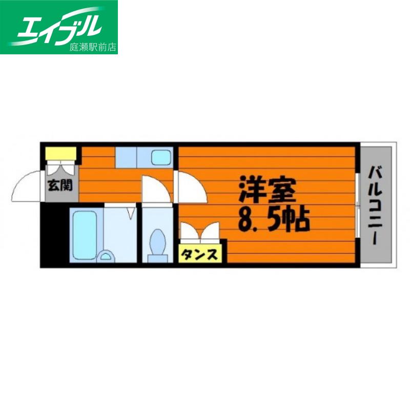 ブロードヒル II(1K/3階)の間取り写真