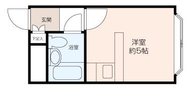 ベルピア浦賀第5(ワンルーム/2階)の間取り写真