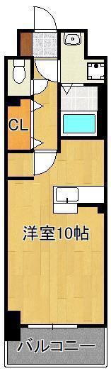 ロータス青山II(ワンルーム/1階)の間取り写真