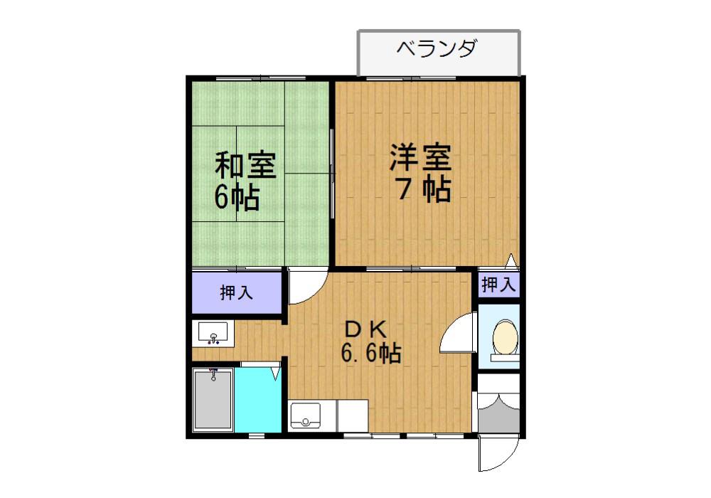 フレグランスセフィラ(2DK/2階)の間取り写真