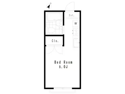 メゾン新桜台(ワンルーム/2階)の間取り写真
