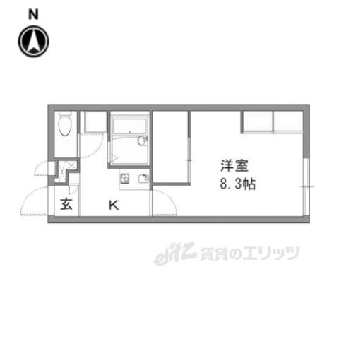 レオパレス東香里(1K/2階)の間取り写真