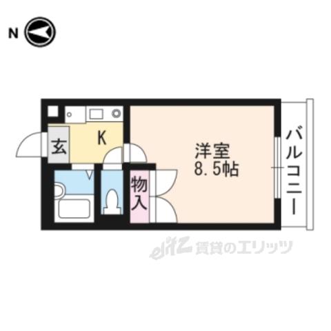 レオパレスドリーム浪漫(1K/1階)の間取り写真