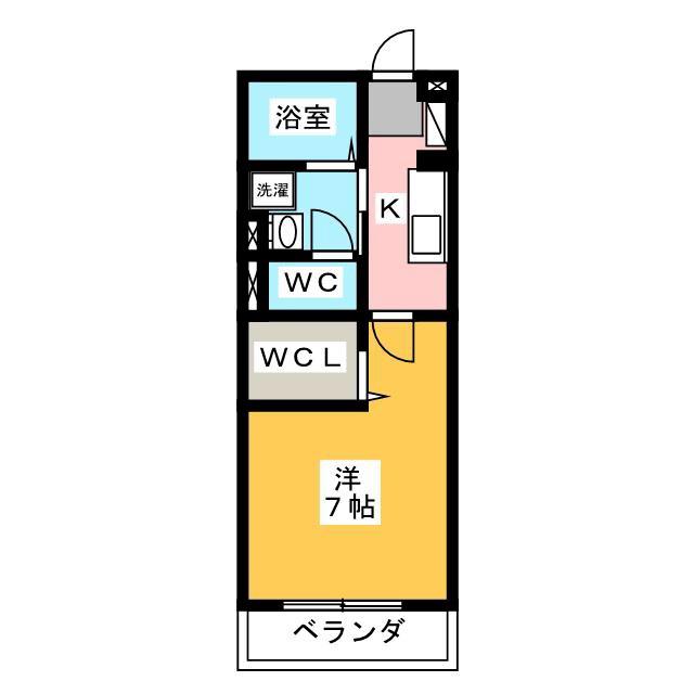 サニーコート(1K/2階)の間取り写真