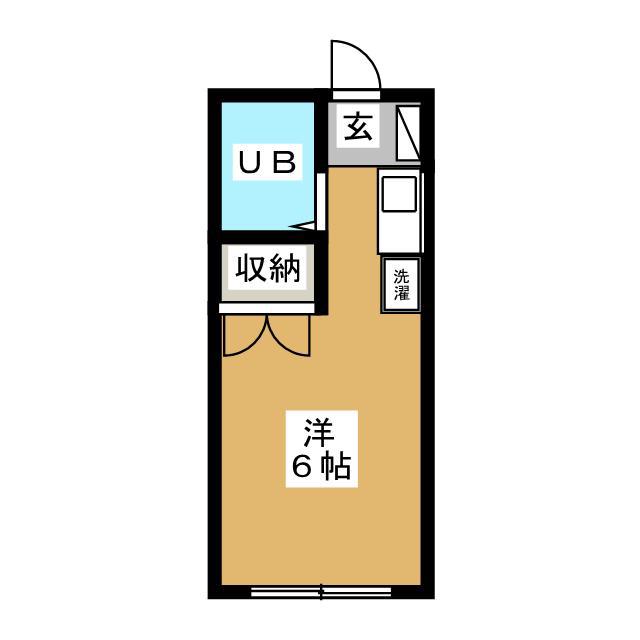 第35クリスタルハイツ(ワンルーム/1階)の間取り写真