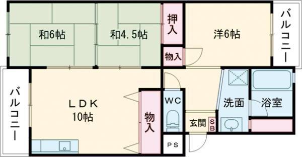 ベルデュウラ池上(3LDK/3階)の間取り写真