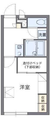 レオパレスステラ三條(1K/1階)の間取り写真