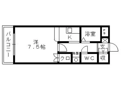 アーバンコート野口(1K/2階)の間取り写真