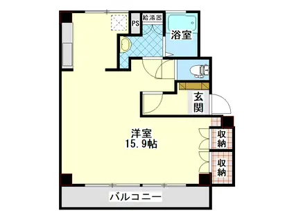 カクニシビルズ(ワンルーム/1階)の間取り写真