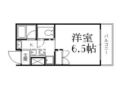 ラ・フェンテ友(1K/3階)の間取り写真