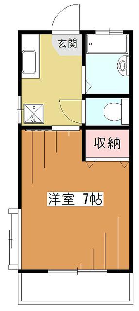 コーポ・アザレア(1K/2階)の間取り写真