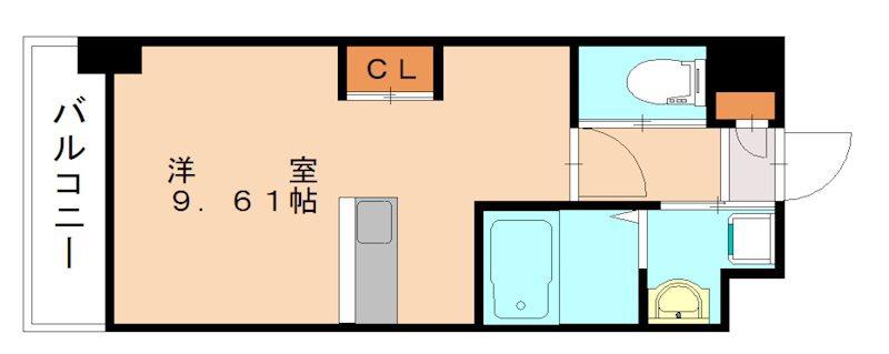 ウイングスNEXT西小倉(ワンルーム/3階)の間取り写真