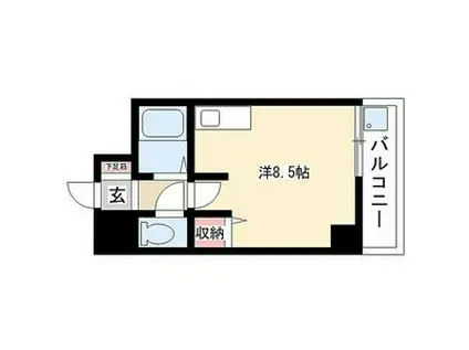 タウンエステート新栄(ワンルーム/6階)の間取り写真