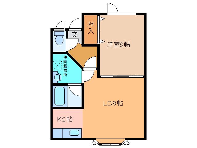 グレースハイム(1LDK/1階)の間取り写真