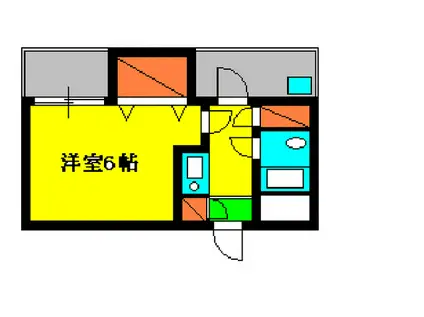 アスペンヒルズ(1K/3階)の間取り写真