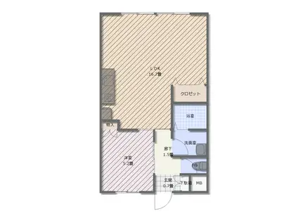 コープグレース(1LDK/3階)の間取り写真