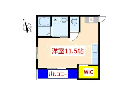 SPACE IV(ワンルーム/1階)の間取り写真