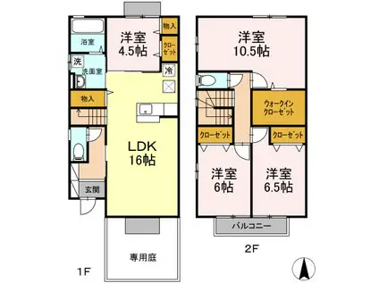 シャトレーマルタ(4LDK/1階)の間取り写真