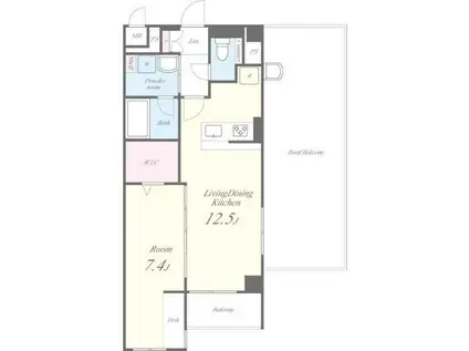 GARDEN COURT A 西高島平(1LDK/4階)の間取り写真