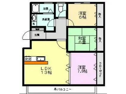 いしがみハウス(3LDK/2階)の間取り写真